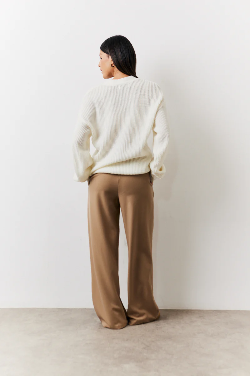 Adjustable Waist Pleat Wide Leg Trouser - Image 3