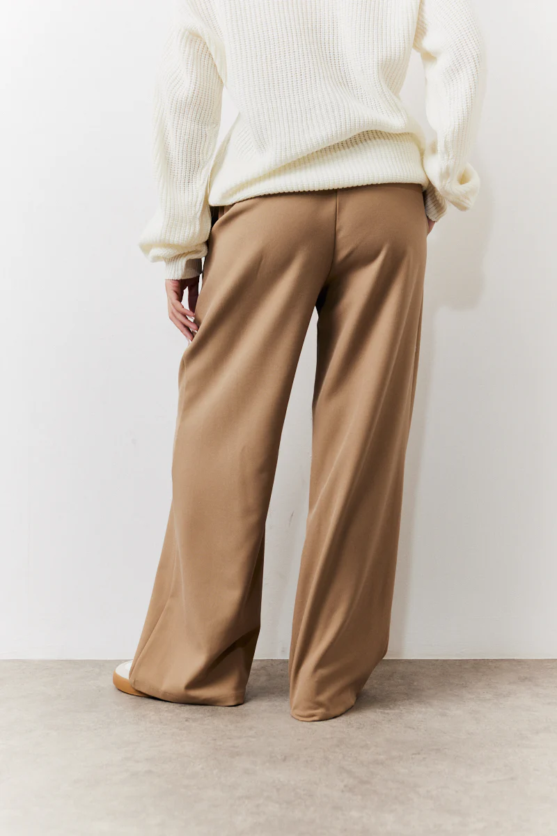 Adjustable Waist Pleat Wide Leg Trouser - Image 8