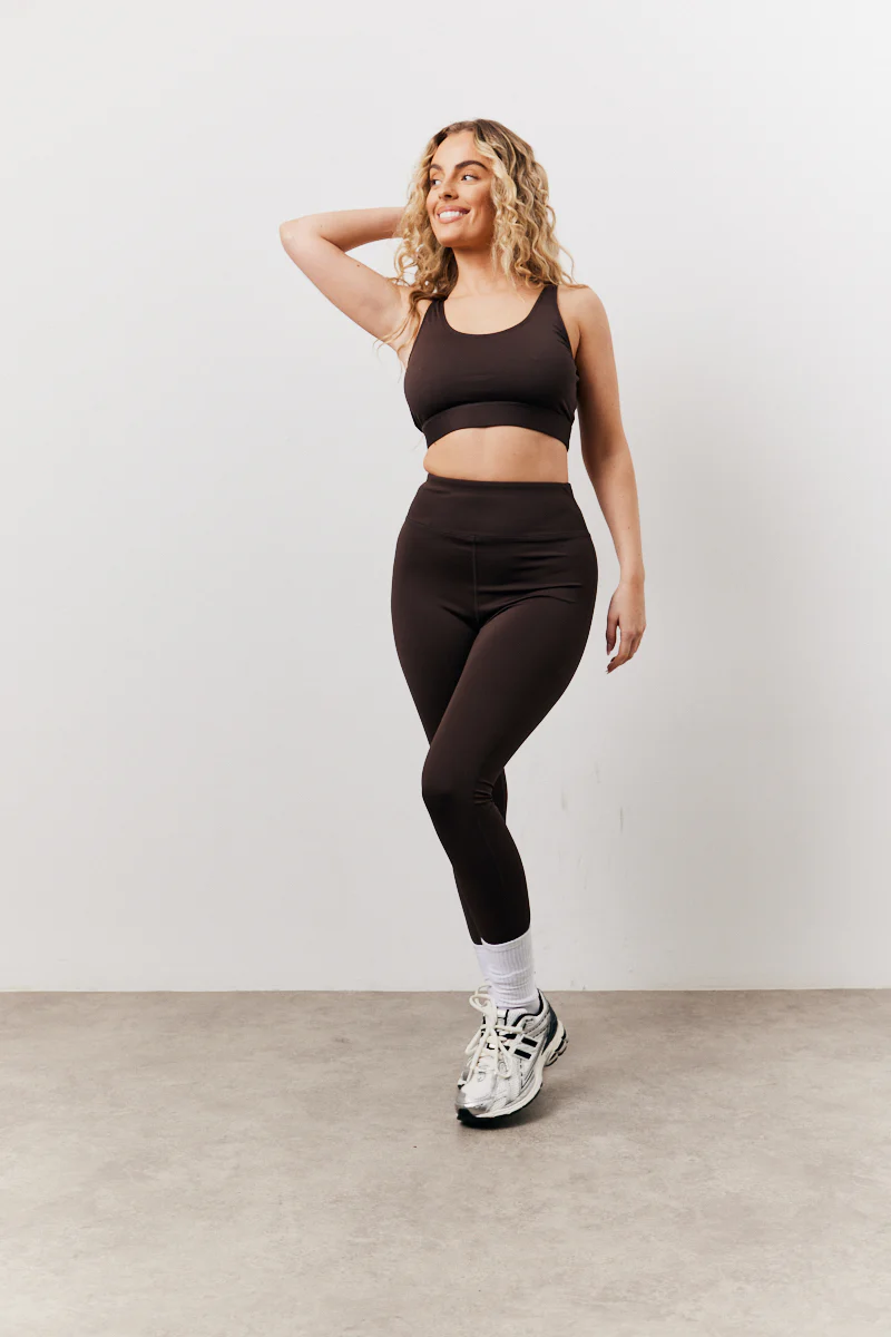 Chocolate Adjustable Sports Co-Ord Bra - Image 2
