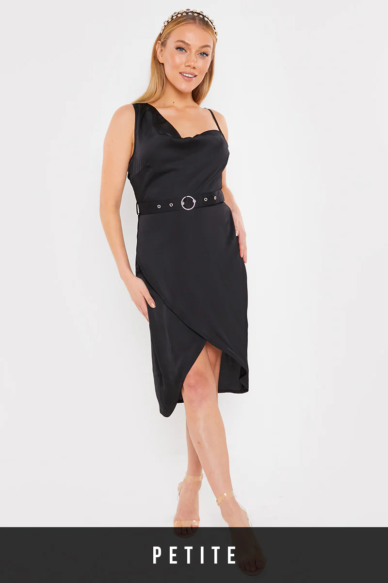 Asymmetric Cowl Neck Dress - Image 23