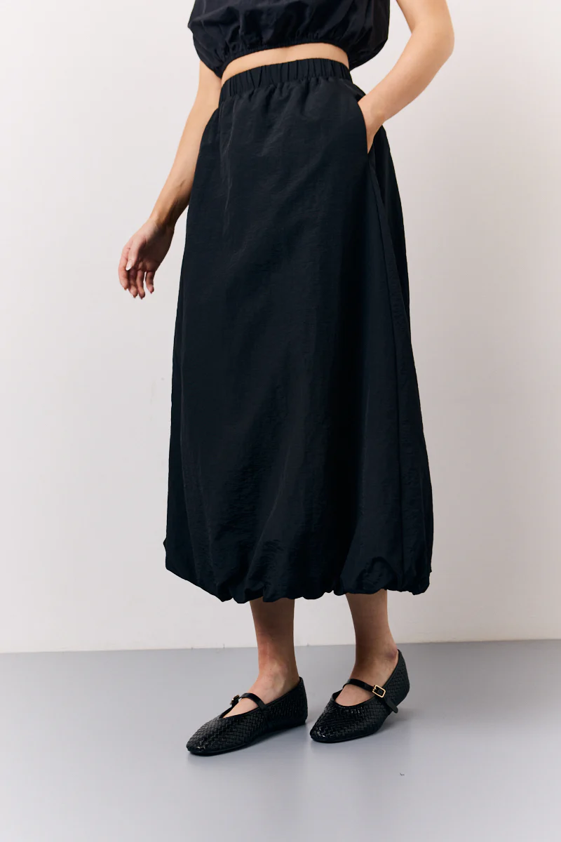 Black Balloon Co-Ord Midi Skirt - Image 2