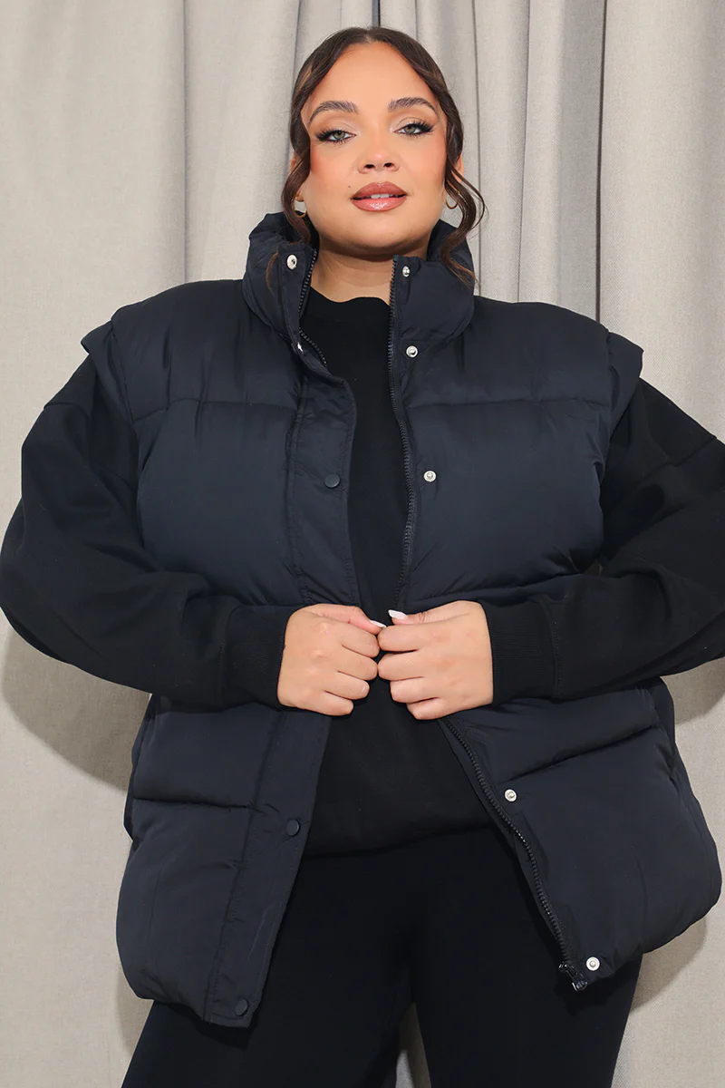 Belted Puffer Gilet - Image 6