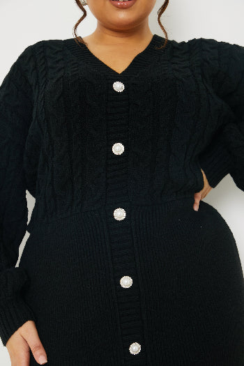 Button Up Knit Mini Dress - Image 7