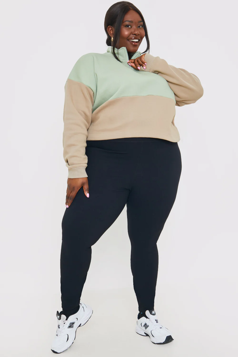 Colourblock Half Zip Sweatshirt - Image 12
