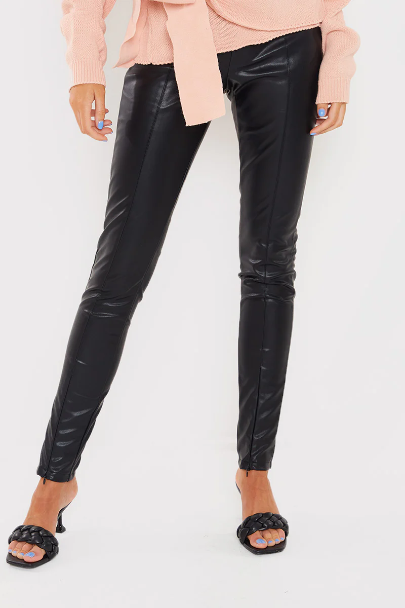 Contour' Leather Look Leggings - Image 2