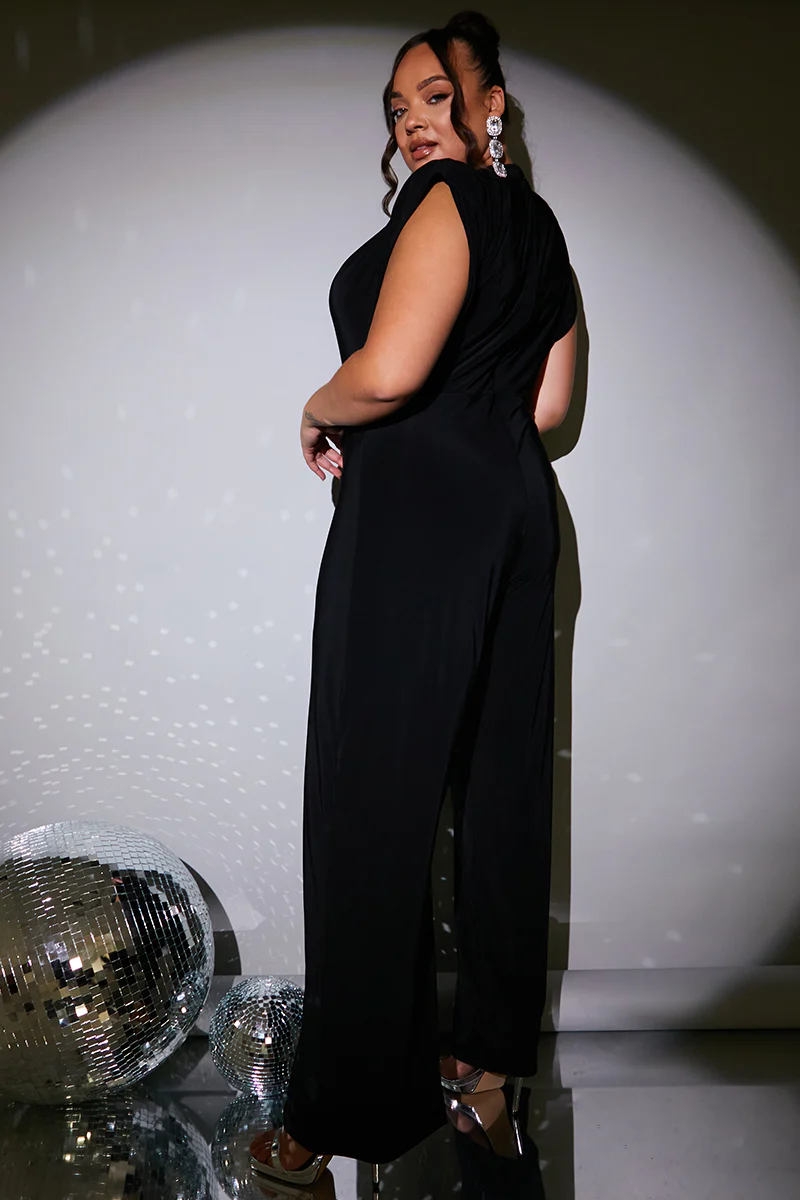 Cowl Neck Double Slinky Jumpsuit - Image 5