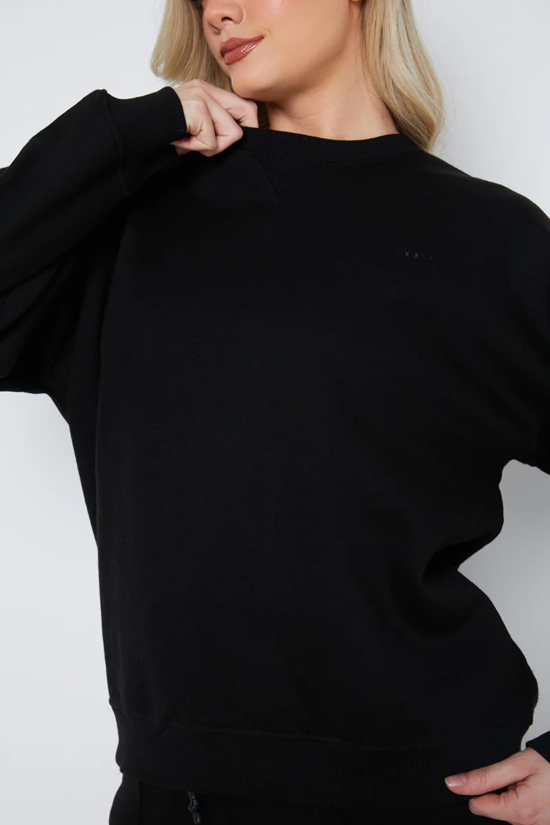 Crew Neck Fleecback Sweater - Image 3