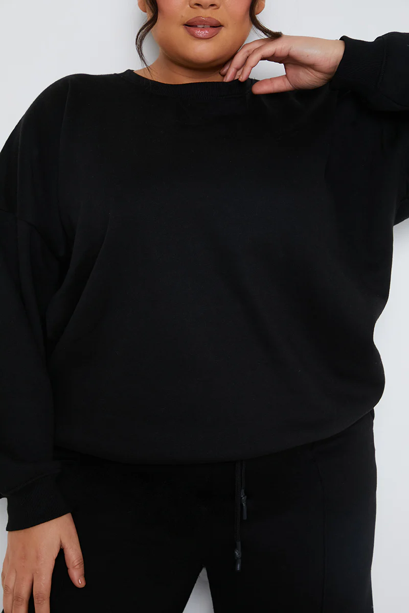 Crew Neck Fleecback Sweater - Image 6