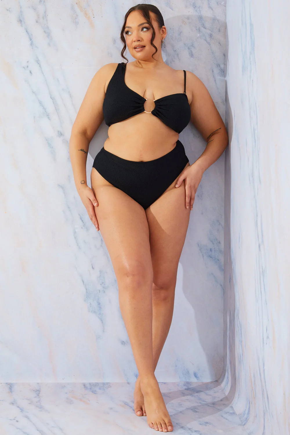 Crinkle High Leg Bikini Bottoms - Image 6