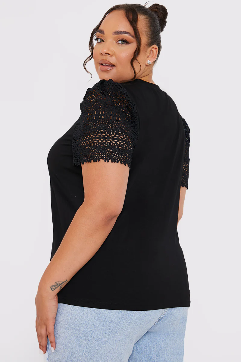 Crochet Sleeve T-Shirt - Image 27