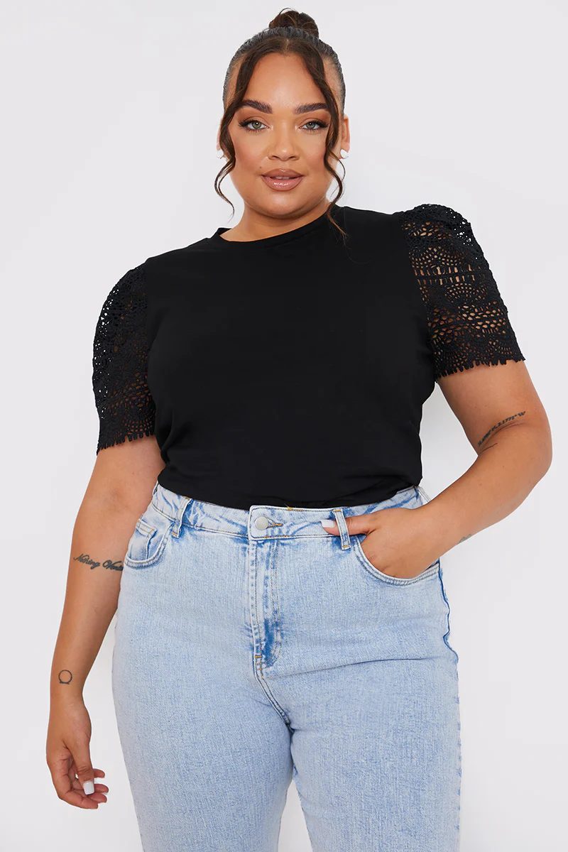 Crochet Sleeve T-Shirt - Image 32