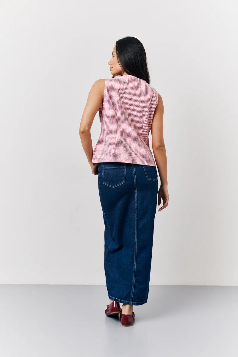 Denim Maxi Skirt - Image 3