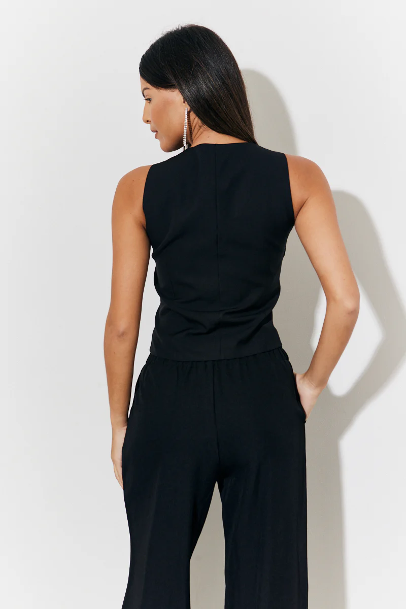 Black Embellished Waistcoat - Image 3