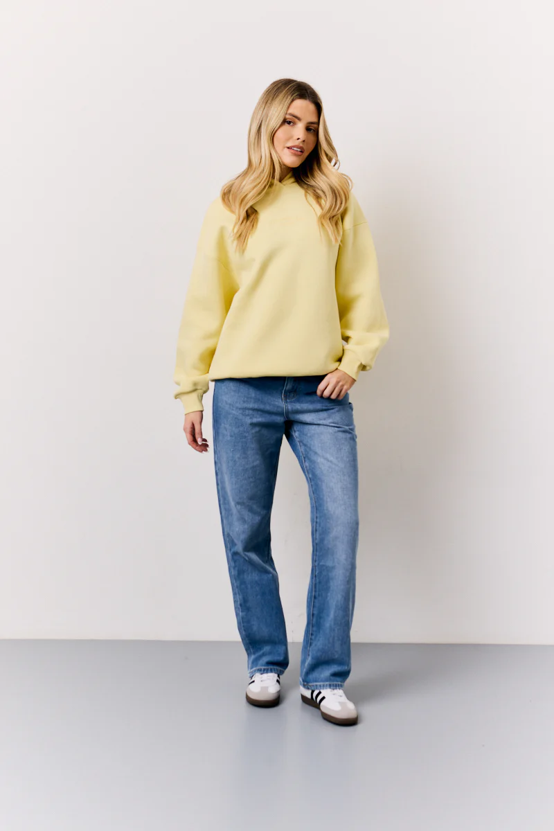 Yellow Graphic Oversized Hoodie - Image 2