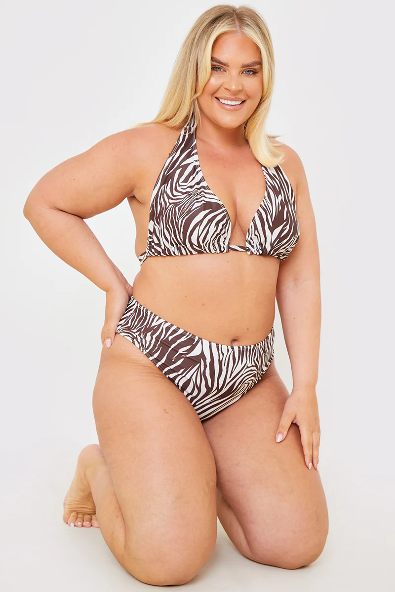 High Waisted High Leg Bikini Bottoms - Image 8