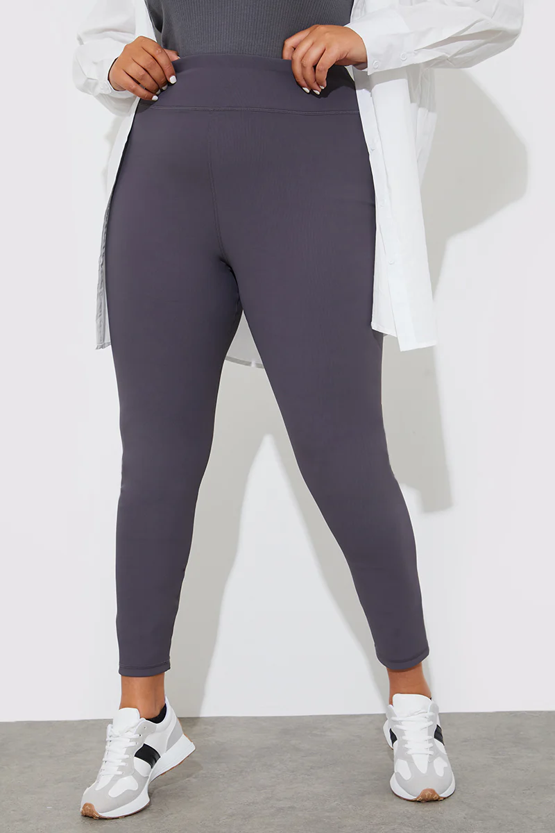 High Waisted Sculpt and Control Ribbed Leggings - Image 20