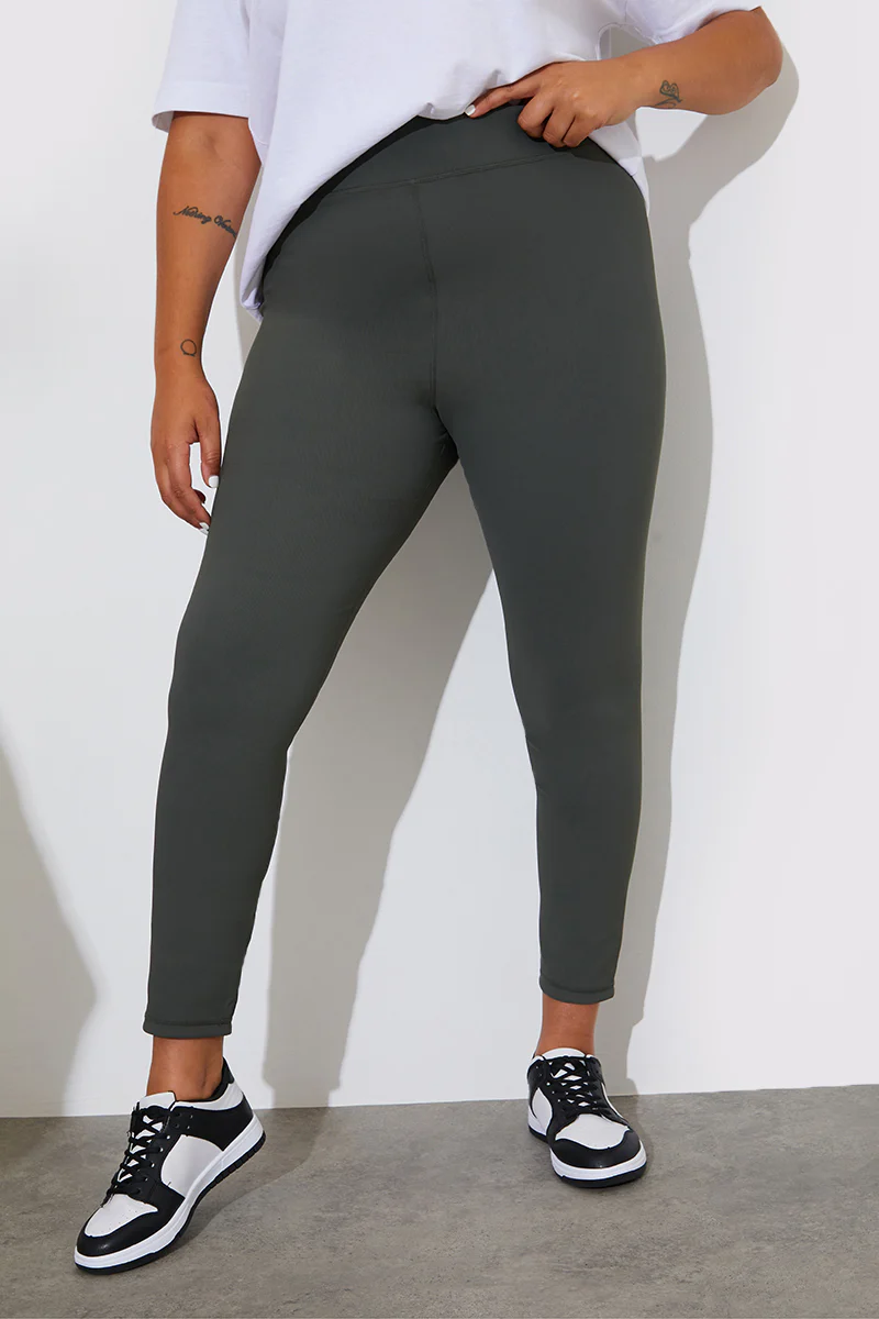 High Waisted Sculpt and Control Ribbed Leggings - Image 36