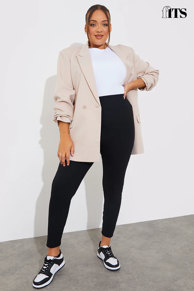 High Waisted Sculpt and Control Ribbed Leggings - Image 45