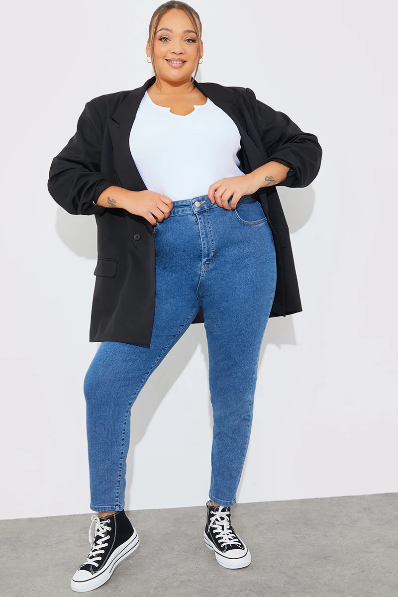 High Waisted Skinny Jeans - Image 27