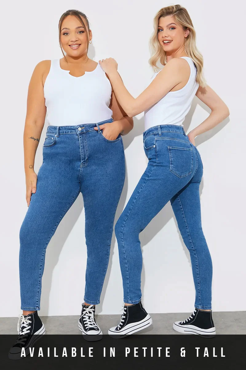 High Waisted Skinny Jeans - Image 50