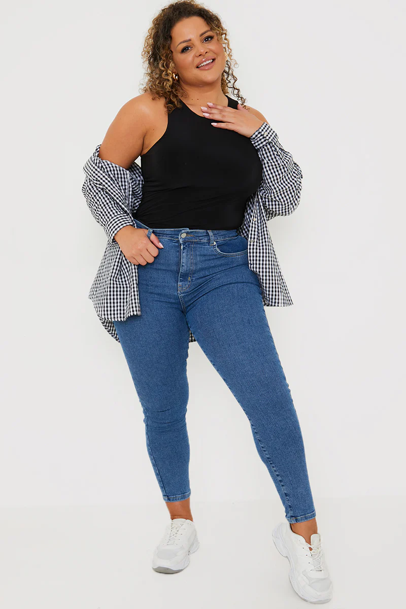 High Waisted Stretch Skinny Jeans - Image 4