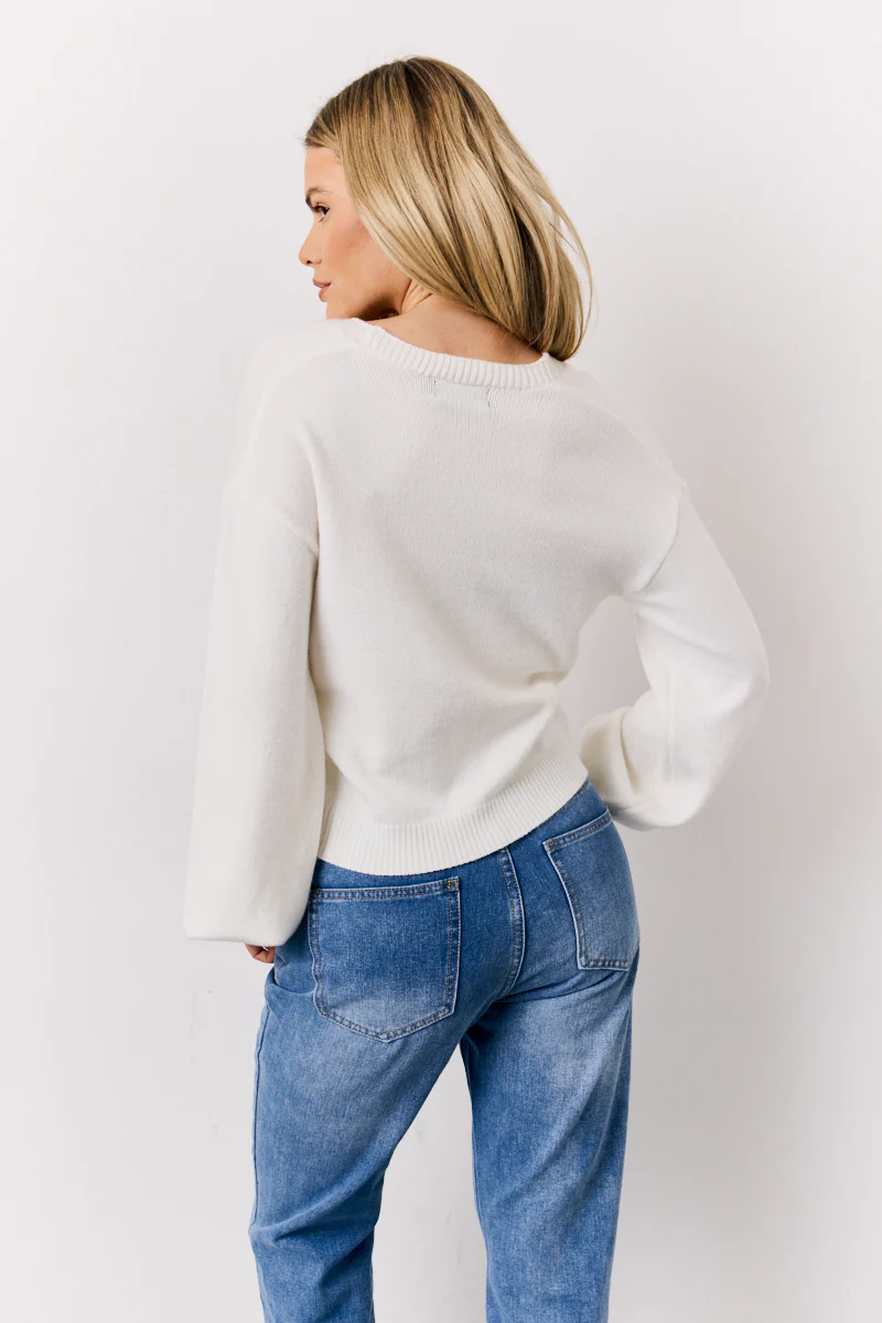 Knitted Embroidered Cardigan - Image 3