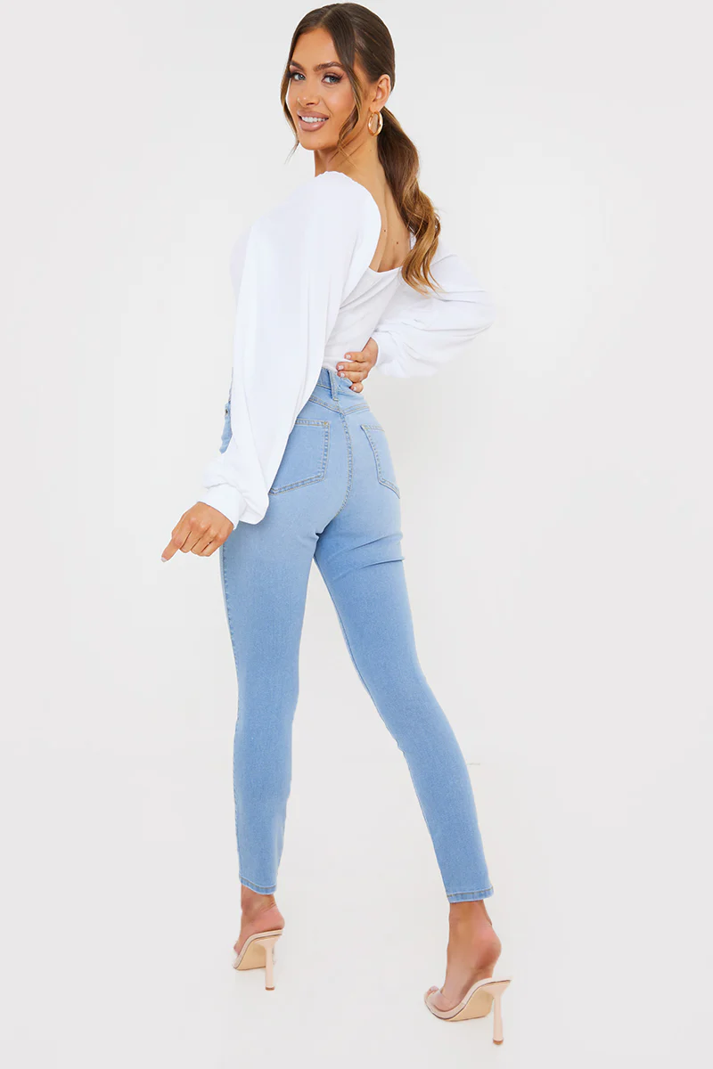 Light Wash Skinny Jeans - Image 11