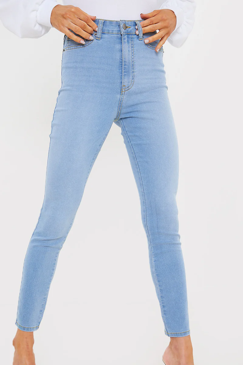 Light Wash Skinny Jeans - Image 3