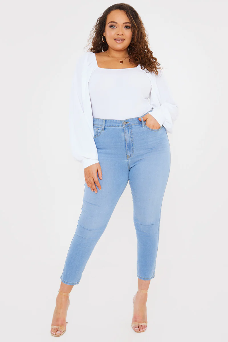 Light Wash Skinny Jeans - Image 4