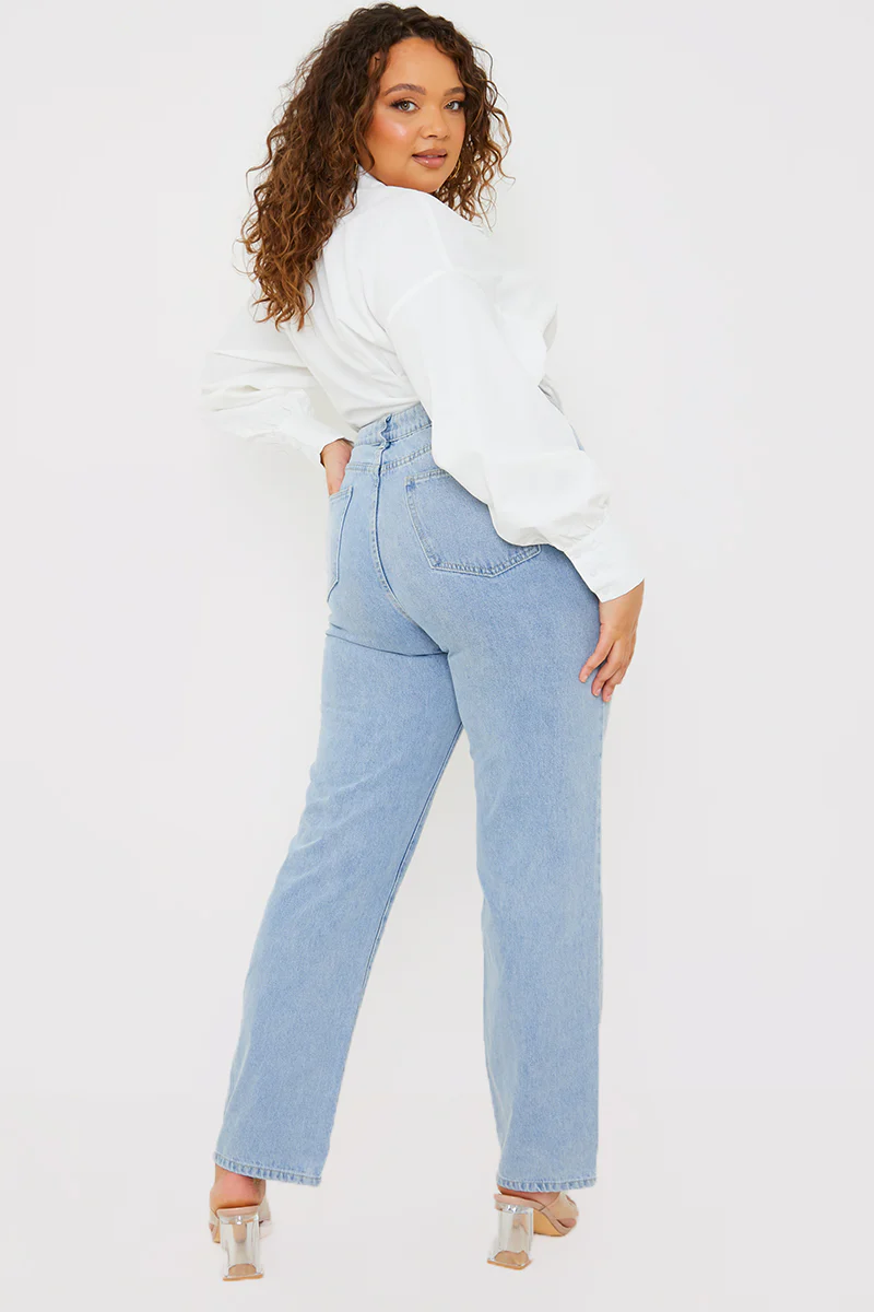 Light Wash Straight Leg Jeans - Image 10