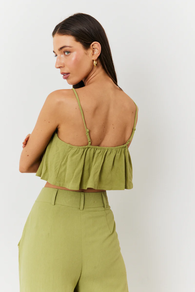 Linen Crop Top - Image 2