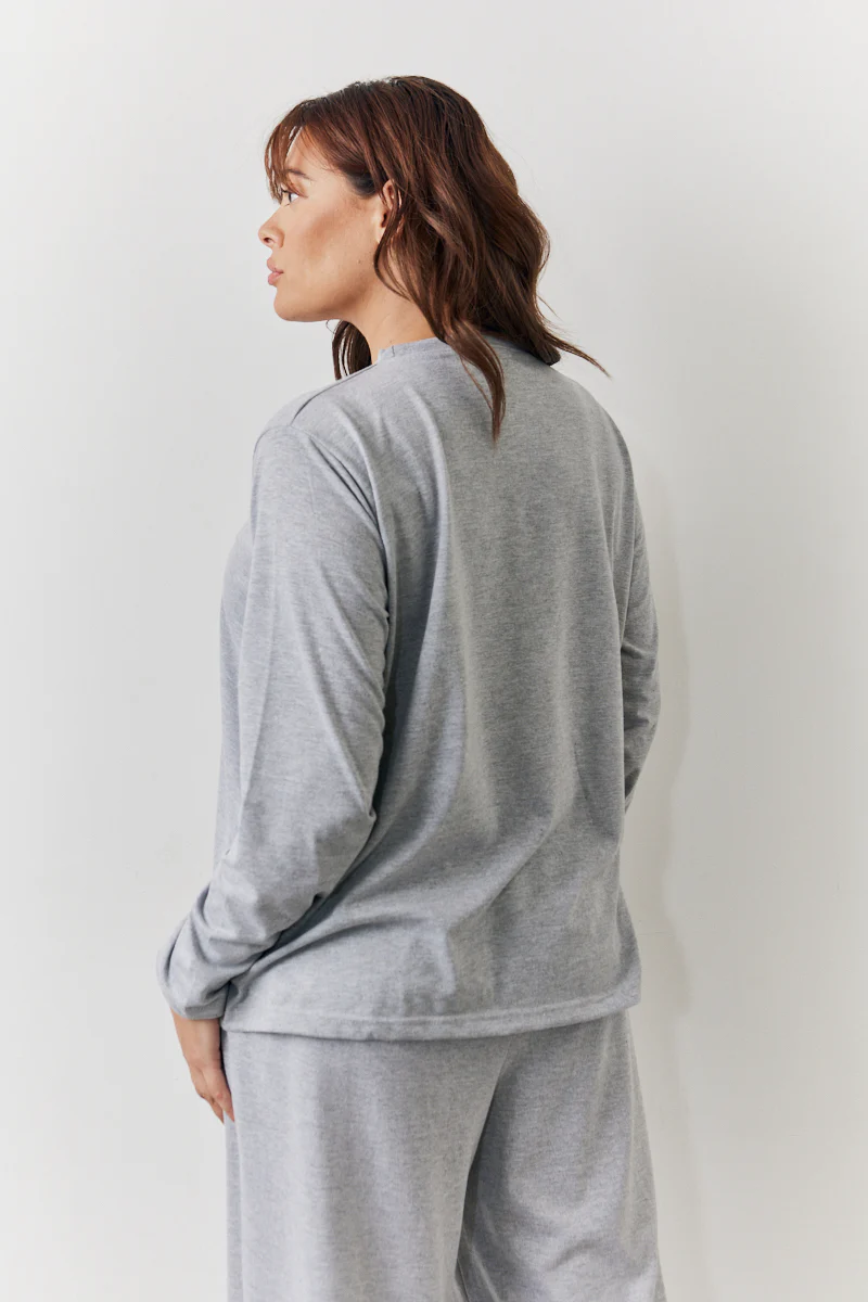 Long Sleeve Top and Trouser Slogan PJ Set - Image 12