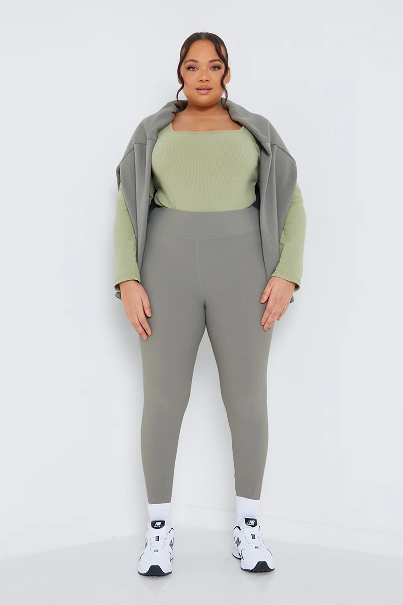 Long Sleeved Ribbed Square Neck Bodysuit - Image 13