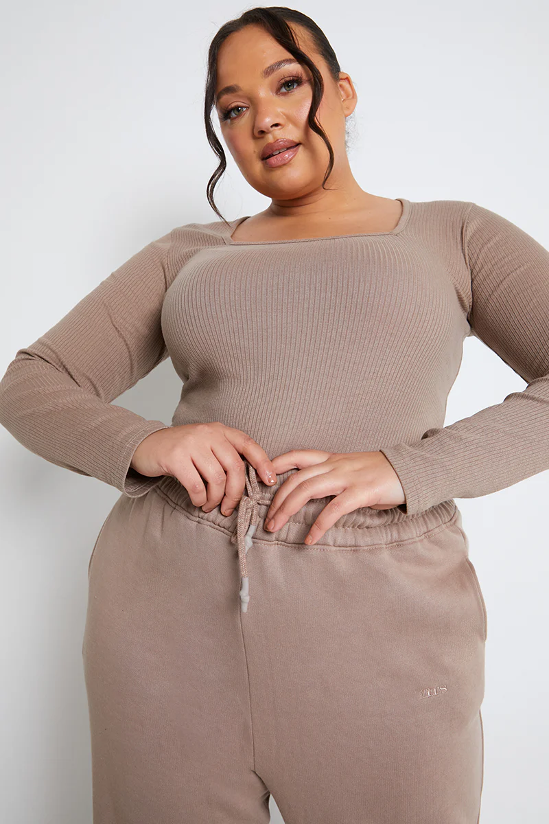 Long Sleeved Ribbed Square Neck Bodysuit - Image 19