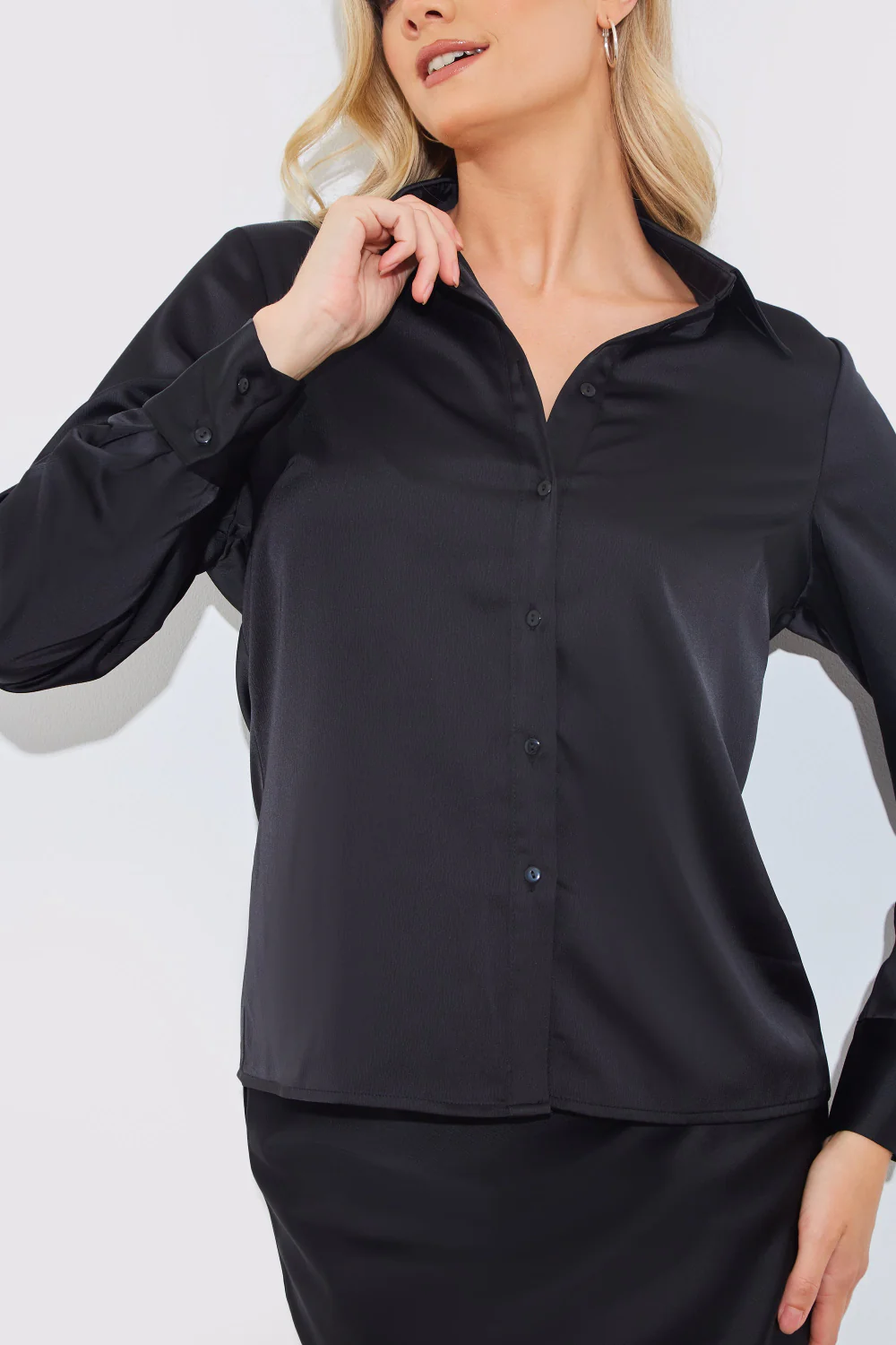 Matte Satin Blouse - Image 11