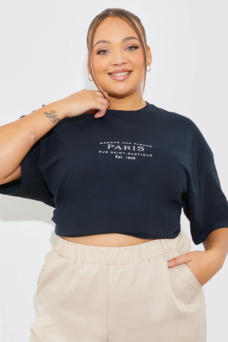 Minimalist Paris Slogan T Shirt - Image 5