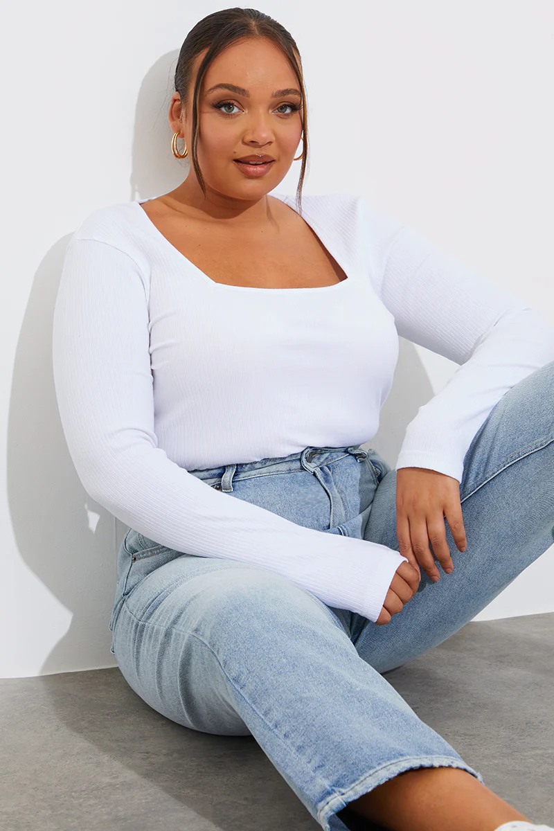 More Sustainable Ribbed Square Neck Bodysuit - Image 4