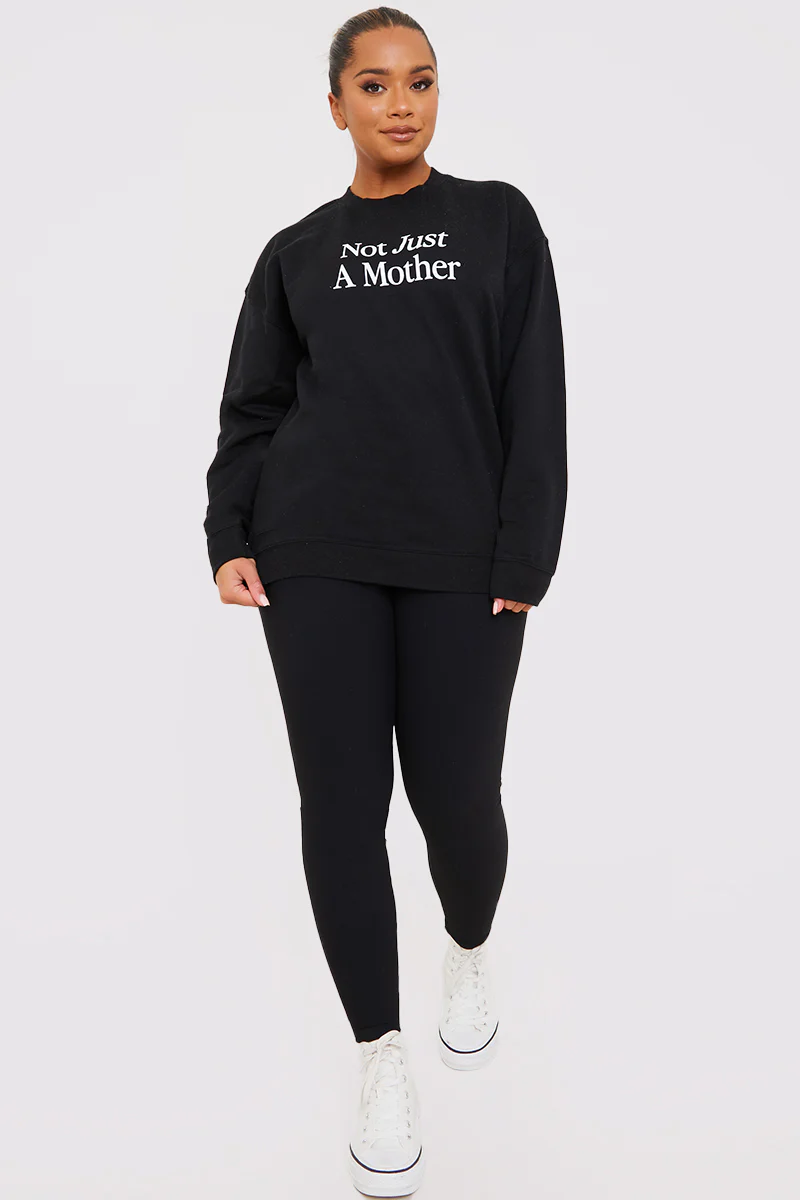 Not Just A Mother Slogan Sweater - Image 2