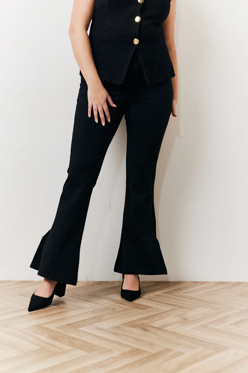 Occasion Black Flare Trousers - Image 3