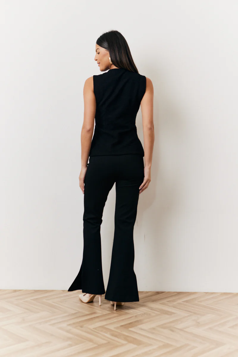 Occasion Black Flare Trousers - Image 4