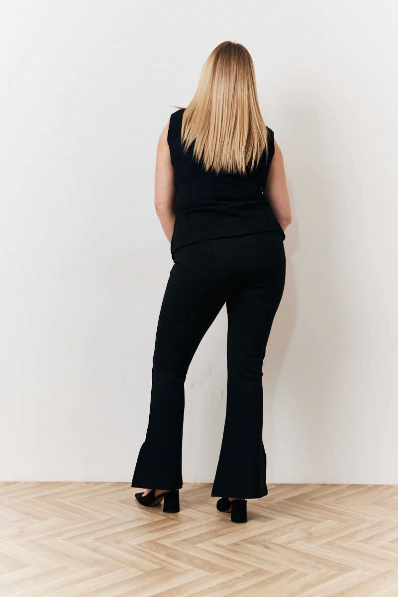 Occasion Black Flare Trousers - Image 5