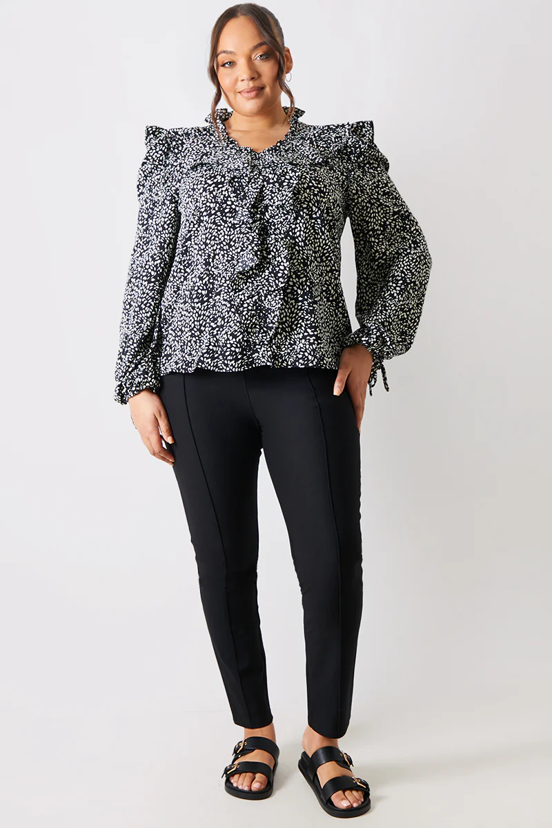 Printed Ruffle Blouse - Image 5