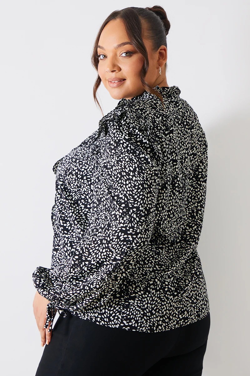Printed Ruffle Blouse - Image 7