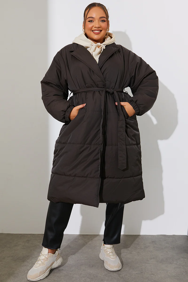 Quilted Wrap Puffer Coat - Image 9