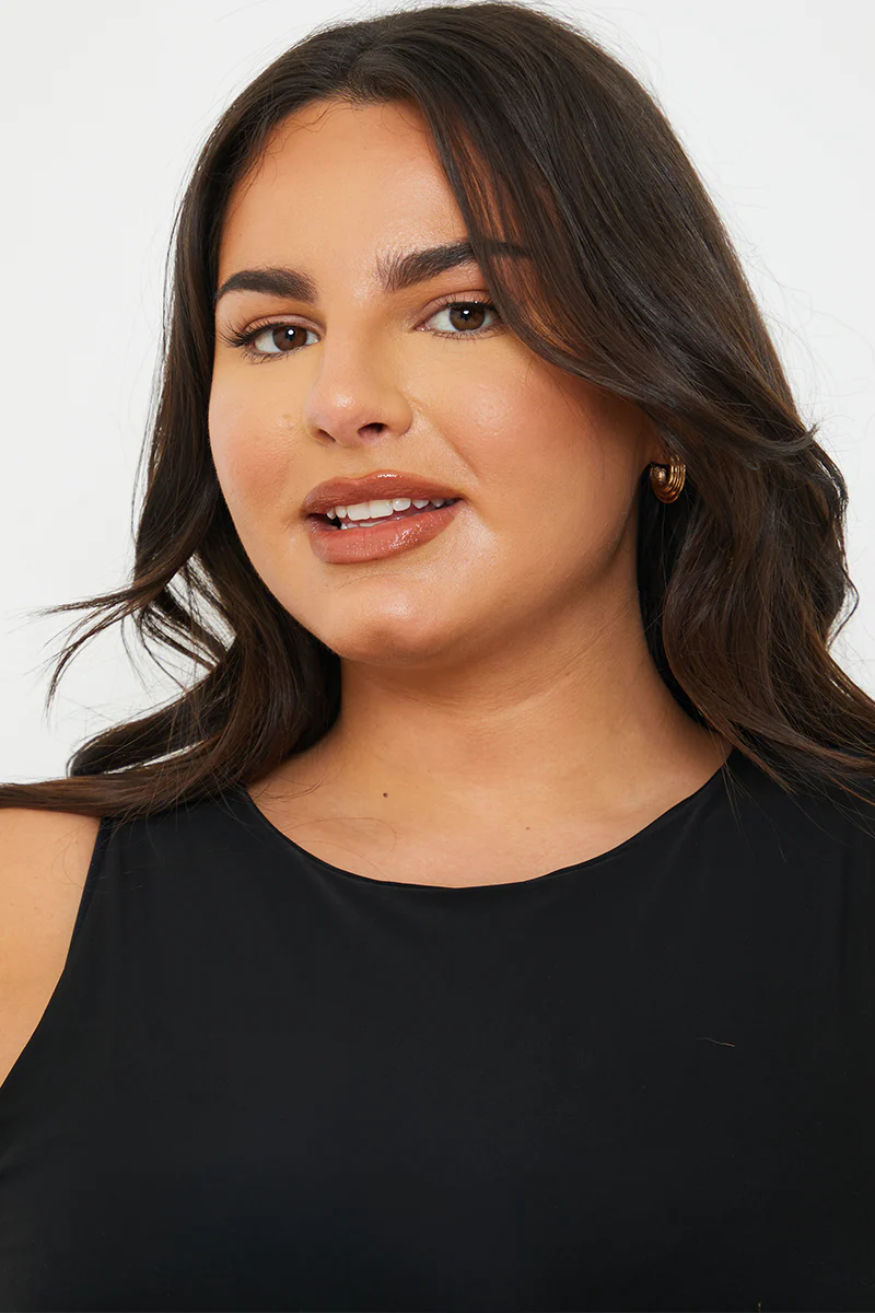 Racer Neck Double Layer Slinky Bodysuit - Image 16