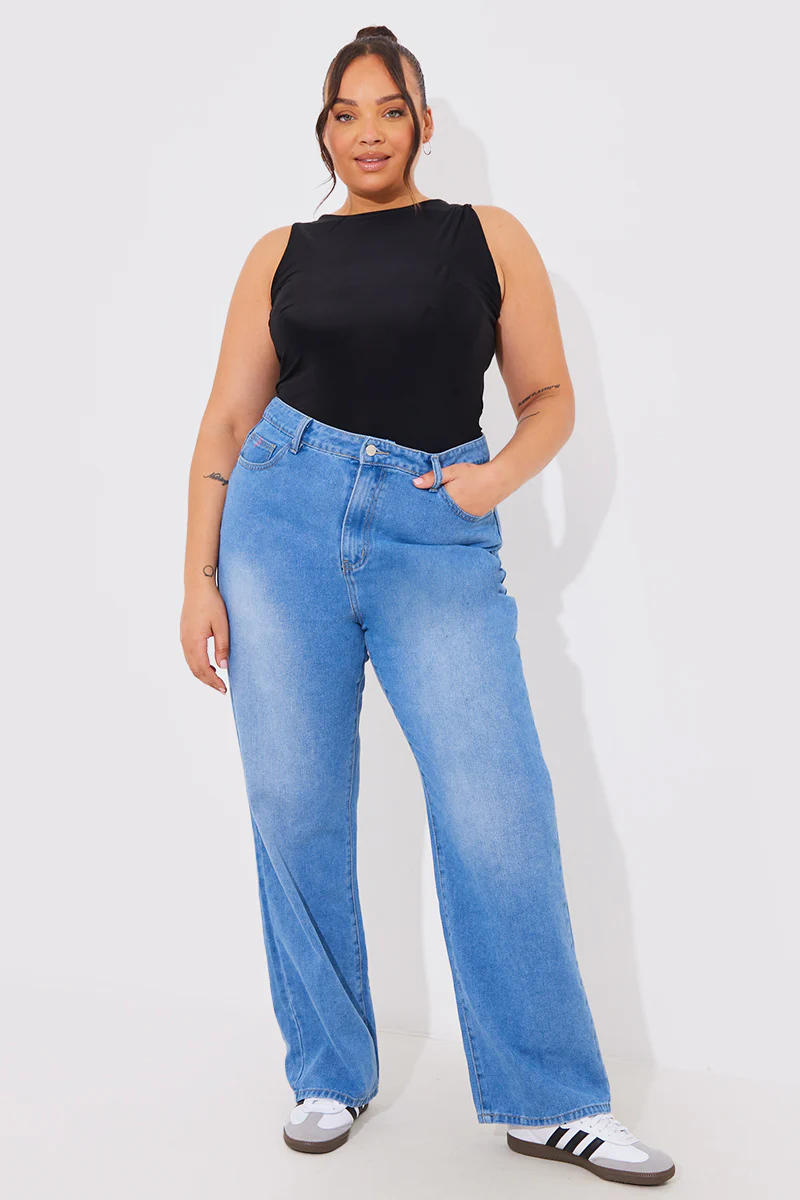 Racer Neck Double Layer Slinky Bodysuit - Image 19