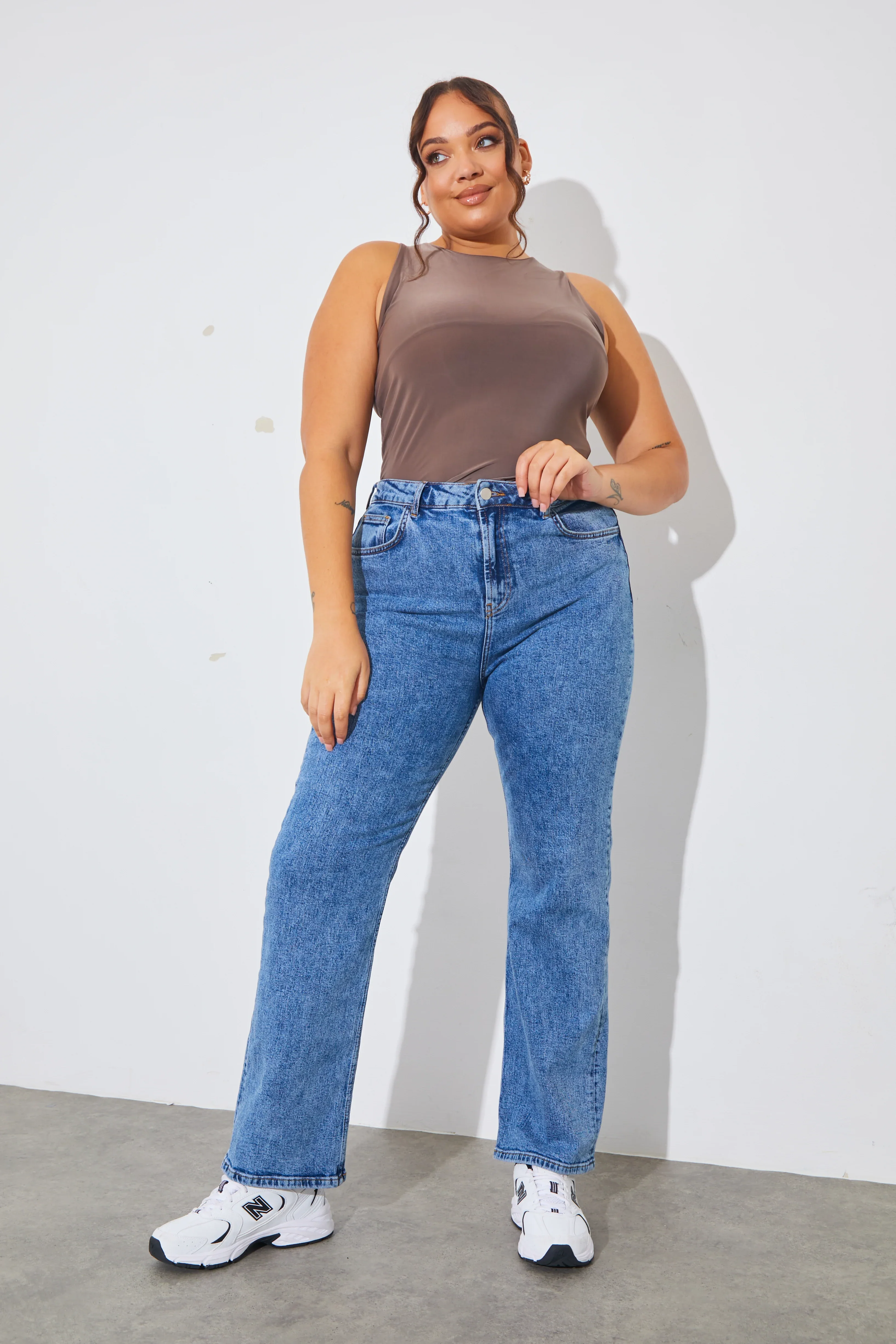 Racer Neck Double Layer Slinky Bodysuit - Image 27