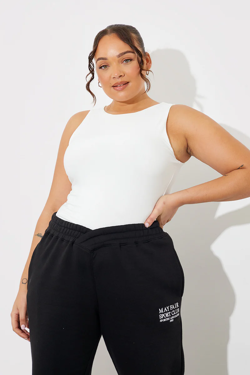 Racer Neck Double Layer Slinky Bodysuit - Image 6