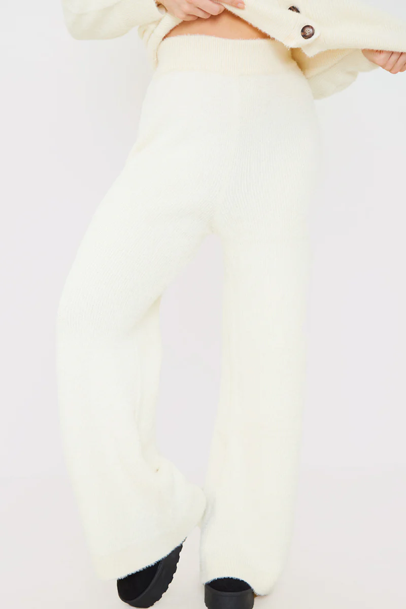 Recycled Fluffy Knitted Co Ord Trouser - Image 3