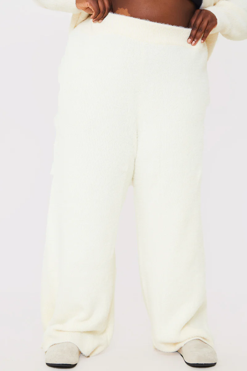 Recycled Fluffy Knitted Co Ord Trouser - Image 5